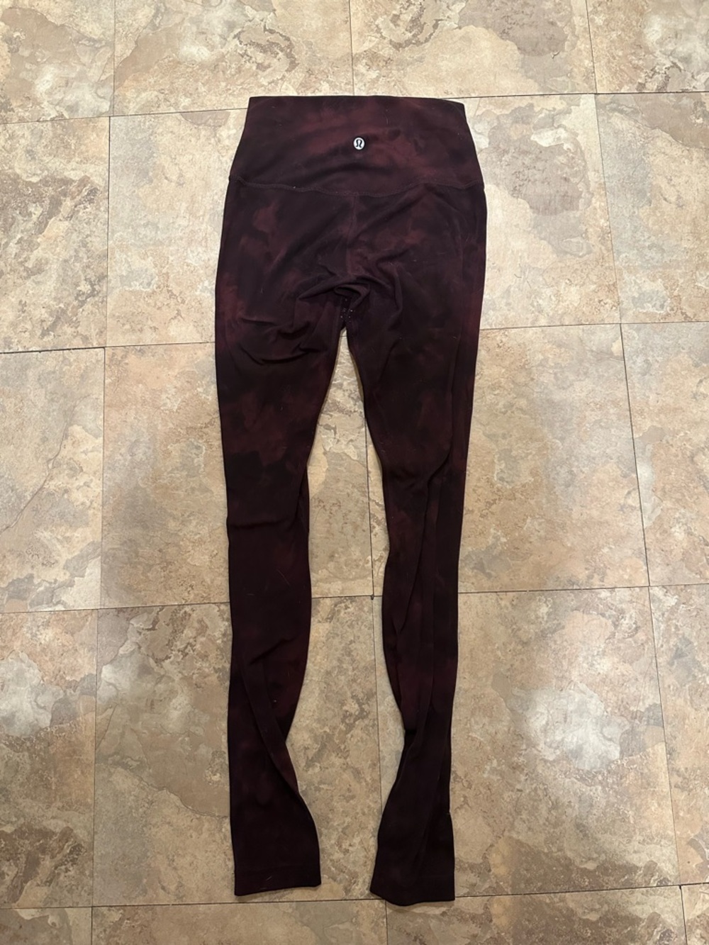 Marbled Maroon/Black Lululemon Aligns Size 4